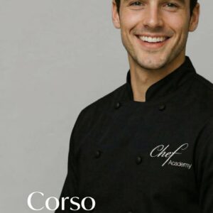 Allievo in divisa professionale, immagine di presentazione del Corso per CUOCO online di Chef Academy.
